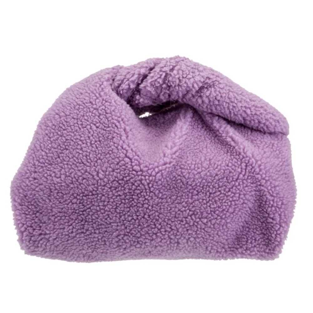 Cozy Sherpa Dumpling Bag in Lavender